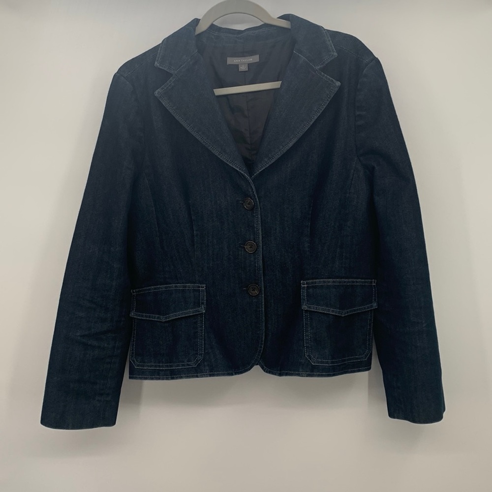 Ann Taylor Plus Size Denim Jacket Size 14
